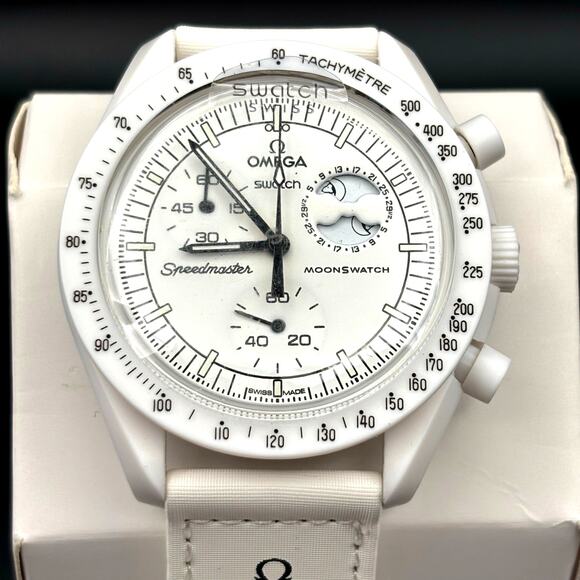 Swatch x Omega Mission to the Moon Phase 42mm Quartz Chronograph Moonphase NIBWT - Picture 1 of 17